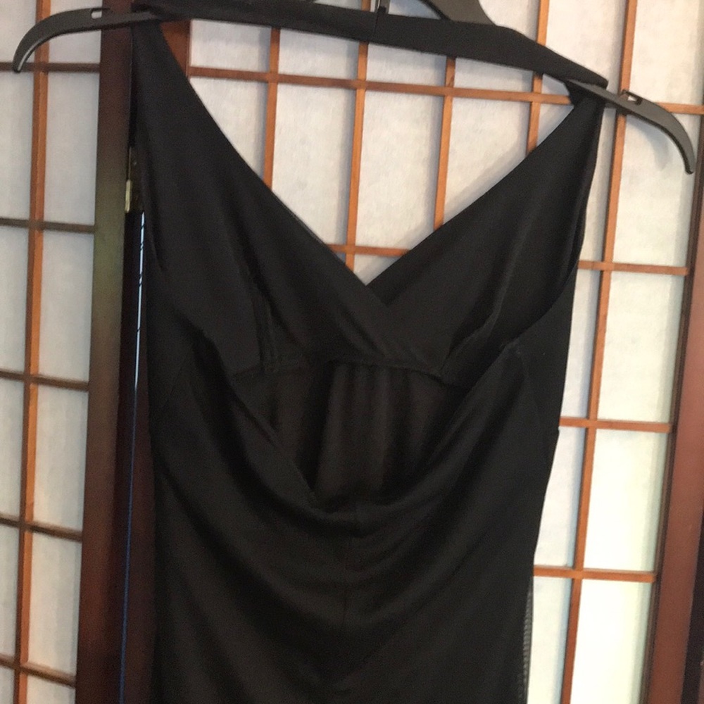 Black hi-lo, halter cocktail dress - Picture 4 of 4